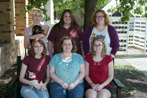 Front from left, Kayla Eaton of Vicksburg, Ellen Thompson of Schlater, and Marya Paolillo of Oxford. Back row from left, Haley Allen of Jackson, Casey Williamson of Cleveland, and Libby Ezell of Tupelo. 